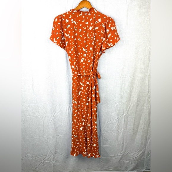 Madewell Floral Ruffle Trim Wrap Dress - Picture 7 of 9